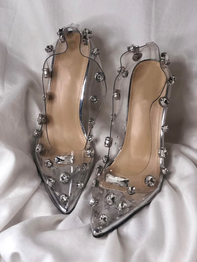 Crystal PVC heel