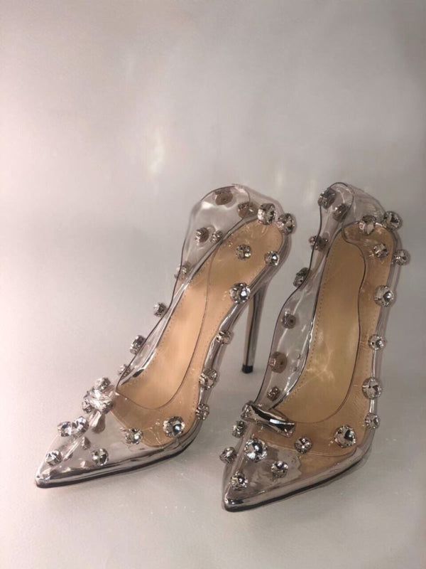 Crystal PVC heel